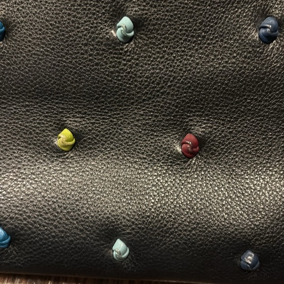 Tehra B polka dot Black Leather Handbag - Picture 4 of 9